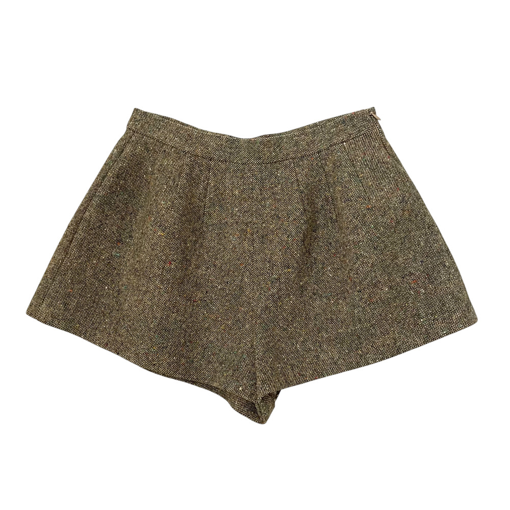 RED VALENTINO Wool Tweed Shorts - Light Brown Multicolor - Size 40 (US S)